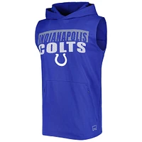 Sweat à capuche sans manches MSX by Michael Strahan Royal Indianapolis Colts Relay pour homme