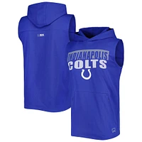 Sweat à capuche sans manches MSX by Michael Strahan Royal Indianapolis Colts Relay pour homme