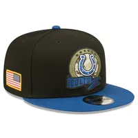 New Era Men's Royal Indianapolis Colts Script 9Fifty Trucker Snapback Hat