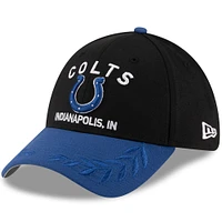 Casquette New Era 39THIRTY Flex noire/bleue pour homme, Indianapolis Colts, draft NFL 2025