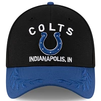 Casquette New Era 39THIRTY Flex noire/bleue pour homme, Indianapolis Colts, draft NFL 2025