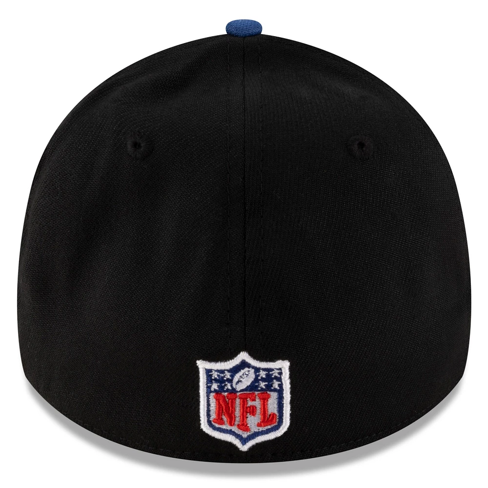 Casquette New Era 39THIRTY Flex noire/bleue pour homme, Indianapolis Colts, draft NFL 2025