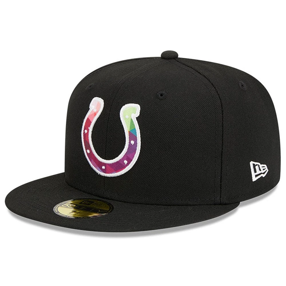 Men's New Era Black Indianapolis Colts 2023 NFL Crucial Catch 59FIFTY Fitted Hat