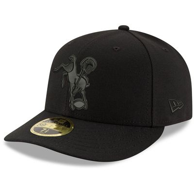 Men's New Era Black Indianapolis Colts Historic Logo on Low Profile 59FIFTY II Fitted Hat