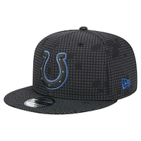 Men's New Era Black Indianapolis Colts Midnight Ink Pop Outline 9FIFTY Snapback Hat