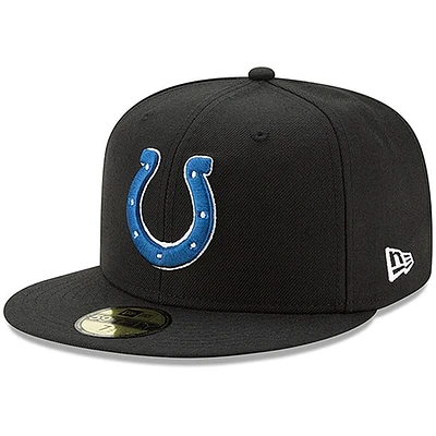 Casquette ajustée New Era Indianapolis Colts Omaha 59FIFTY pour homme noire