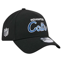 Casquette ajustable Smith 9FORTY Indianapolis Colts noire New Era pour homme