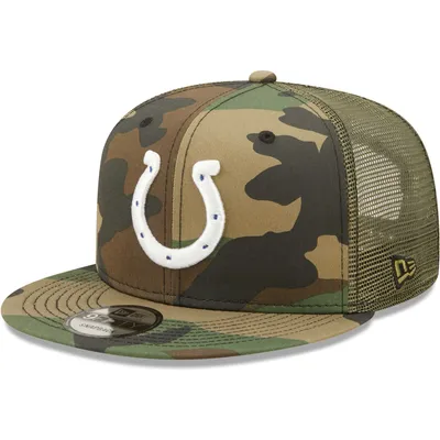 New Era Men's Royal Indianapolis Colts Script 9Fifty Trucker Snapback Hat