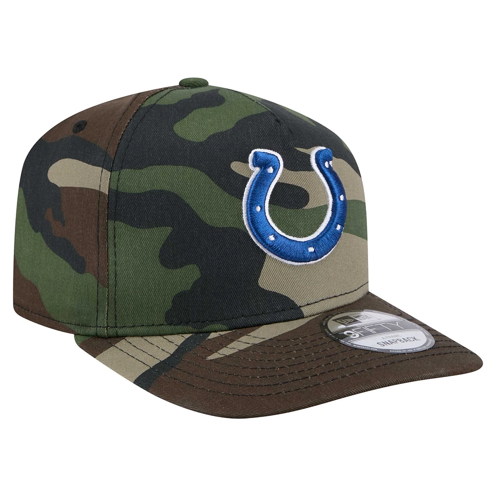 Men's New Era Camo Indianapolis Colts Woodsy 9FIFTY Snapback Hat