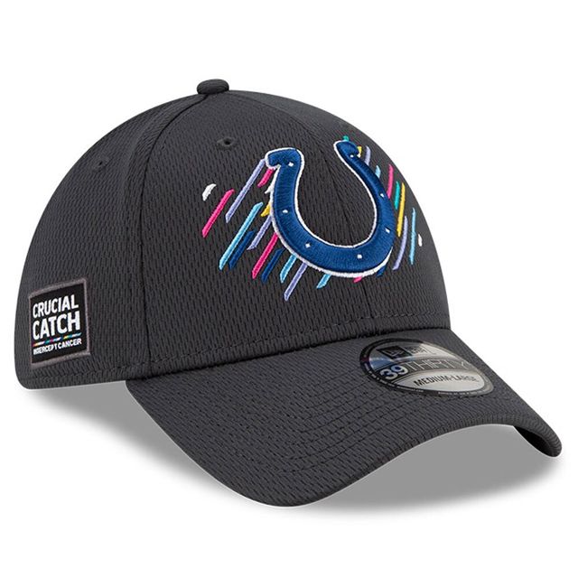 Casquette New Era Charcoal Indianapolis Colts 2021 NFL Crucial Catch pour homme - 39THIRTY Flex