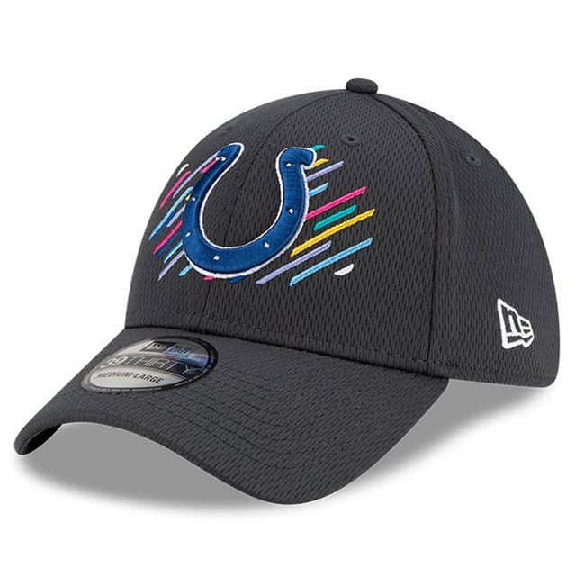 Casquette New Era Charcoal Indianapolis Colts 2021 NFL Crucial Catch pour homme - 39THIRTY Flex