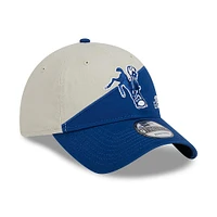 Casquette réglable New Era pour homme crème/Royal Indianapolis Colts 2023 Sideline Historic 9TWENTY