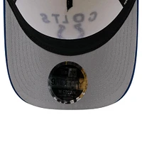 Casquette ajustable New Era 9FORTY A-Frame M-Crown pour homme, couleur crème/bleu royal, Indianapolis Colts, draft NFL 2025