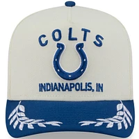 Casquette snapback New Era 9FIFTY crème/bleu royal Indianapolis Colts 2025 NFL Draft