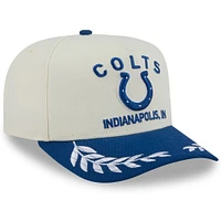 Casquette snapback New Era 9FIFTY crème/bleu royal Indianapolis Colts 2025 NFL Draft