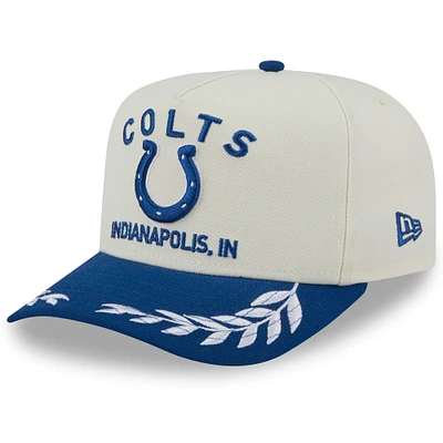 Casquette snapback New Era 9FIFTY crème/bleu royal Indianapolis Colts 2025 NFL Draft