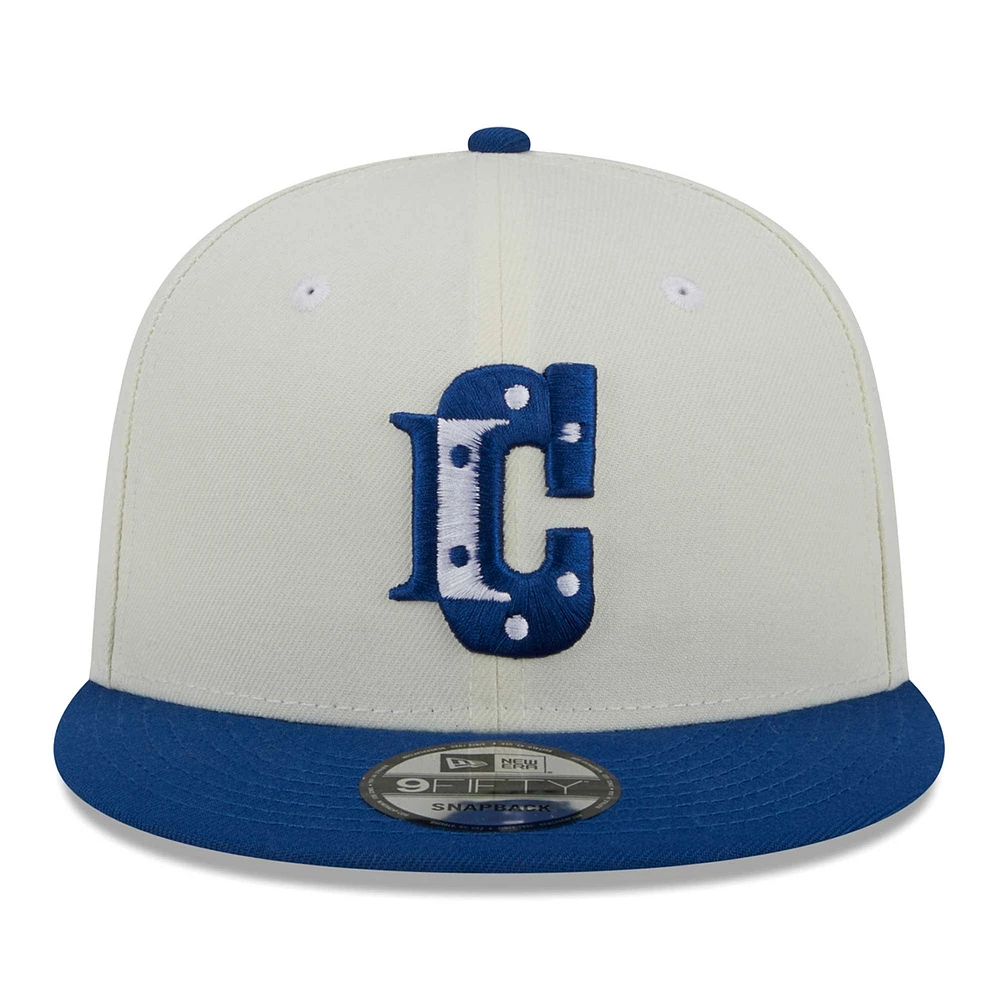 Men's New Era Cream/Royal Indianapolis Colts City Originals 9FIFTY Snapback Hat