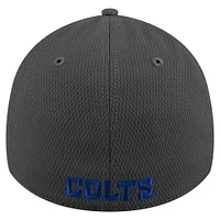 Men's New Era Graphite Indianapolis Colts  Main 39THIRTY Flex Hat