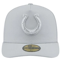 Men's New Era Gray Indianapolis Colts Color Pack A-Frame 59FIFTY Fitted Hat