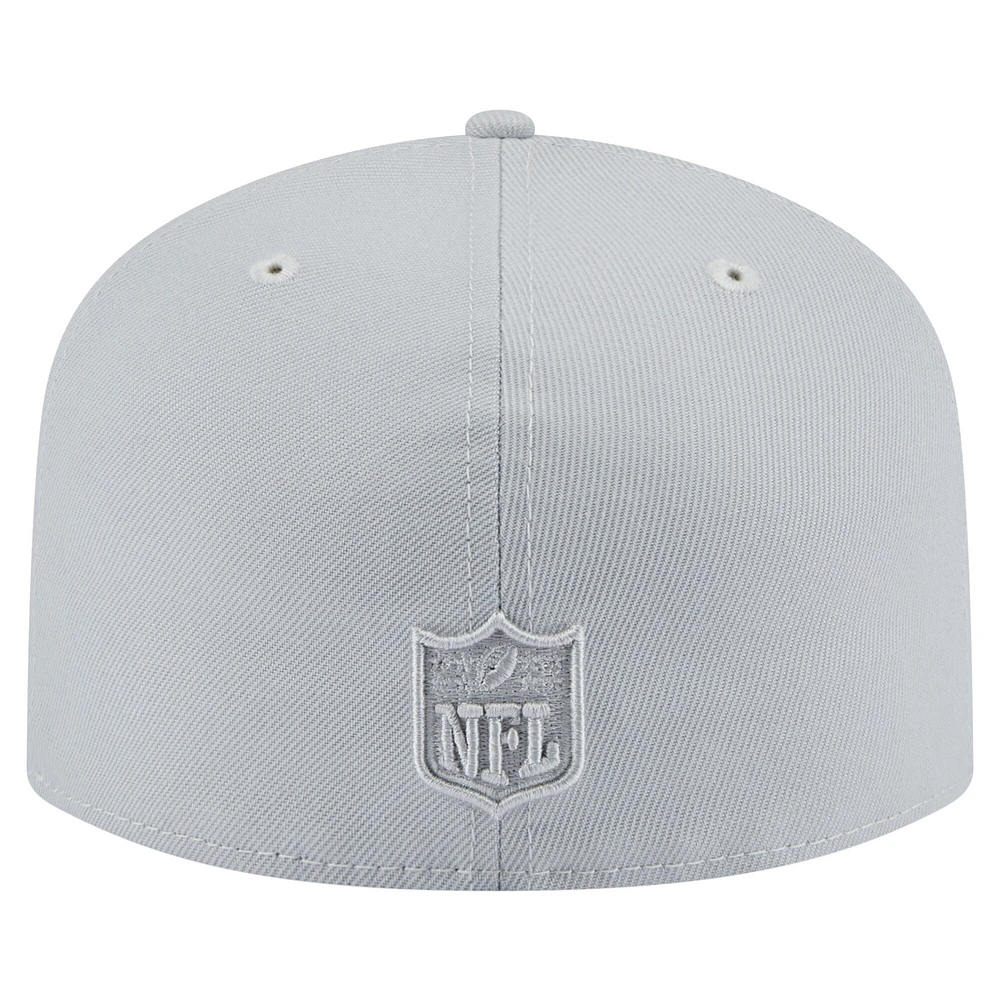 Men's New Era Gray Indianapolis Colts Color Pack A-Frame 59FIFTY Fitted Hat