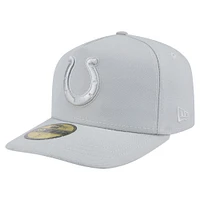 Men's New Era Gray Indianapolis Colts Color Pack A-Frame 59FIFTY Fitted Hat