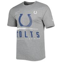 Men's New Era Heathered Gray Indianapolis Colts Combine Authentic Red Zone T-Shirt