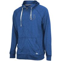 Men's New Era Heathered Royal Indianapolis Colts Season Hoodie Full-Zip Jacket