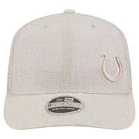 Casquette extensible à boutons-pression Flawless 9SEVENTY Indianapolis Colts New Era Natural pour homme
