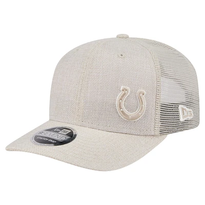 Casquette extensible à boutons-pression Flawless 9SEVENTY Indianapolis Colts New Era Natural pour homme