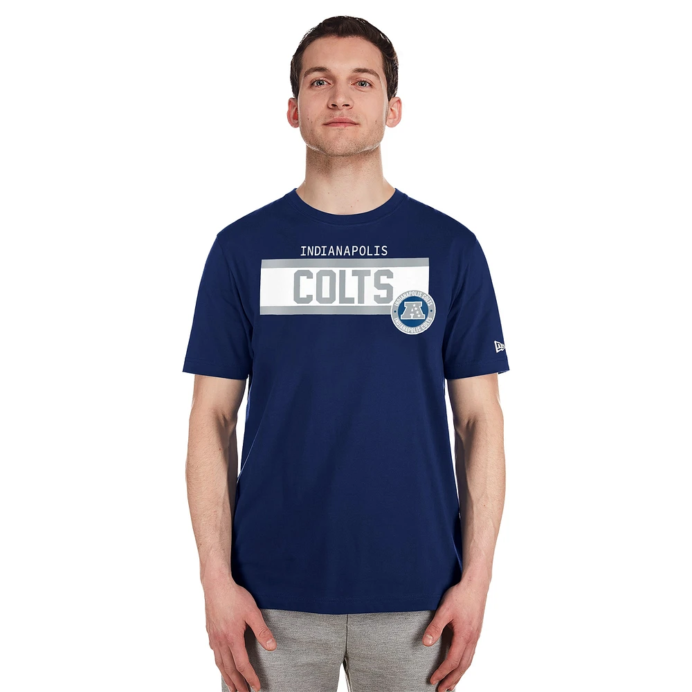 Men's New Era  Navy Indianapolis Colts 3rd Down High Density Print T-Shirt