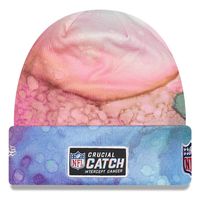 Men's New Era Pink Indianapolis Colts 2022 NFL Crucial Catch - Cuffed Knit Hat