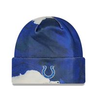 Men's New Era Royal Indianapolis Colts 2022 Sideline - Ink Dye Cuffed Knit Hat