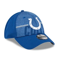 Casquette New Era Royal Indianapolis Colts 2023 NFL Training Camp 39THIRTY Flex Fit pour homme