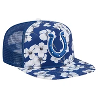 Men's New Era Royal Indianapolis Colts Adventure Pattern Golfer Snapback Hat