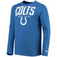 Men's New Era Royal Indianapolis Colts Combine Authentic Split Line Long Sleeve T-Shirt