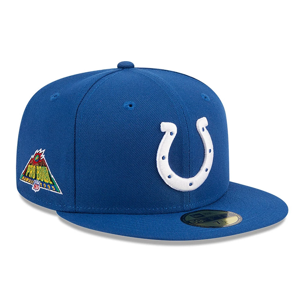 Casquette ajustée 59FIFTY Main Patch des Royal Indianapolis Colts New Era pour homme