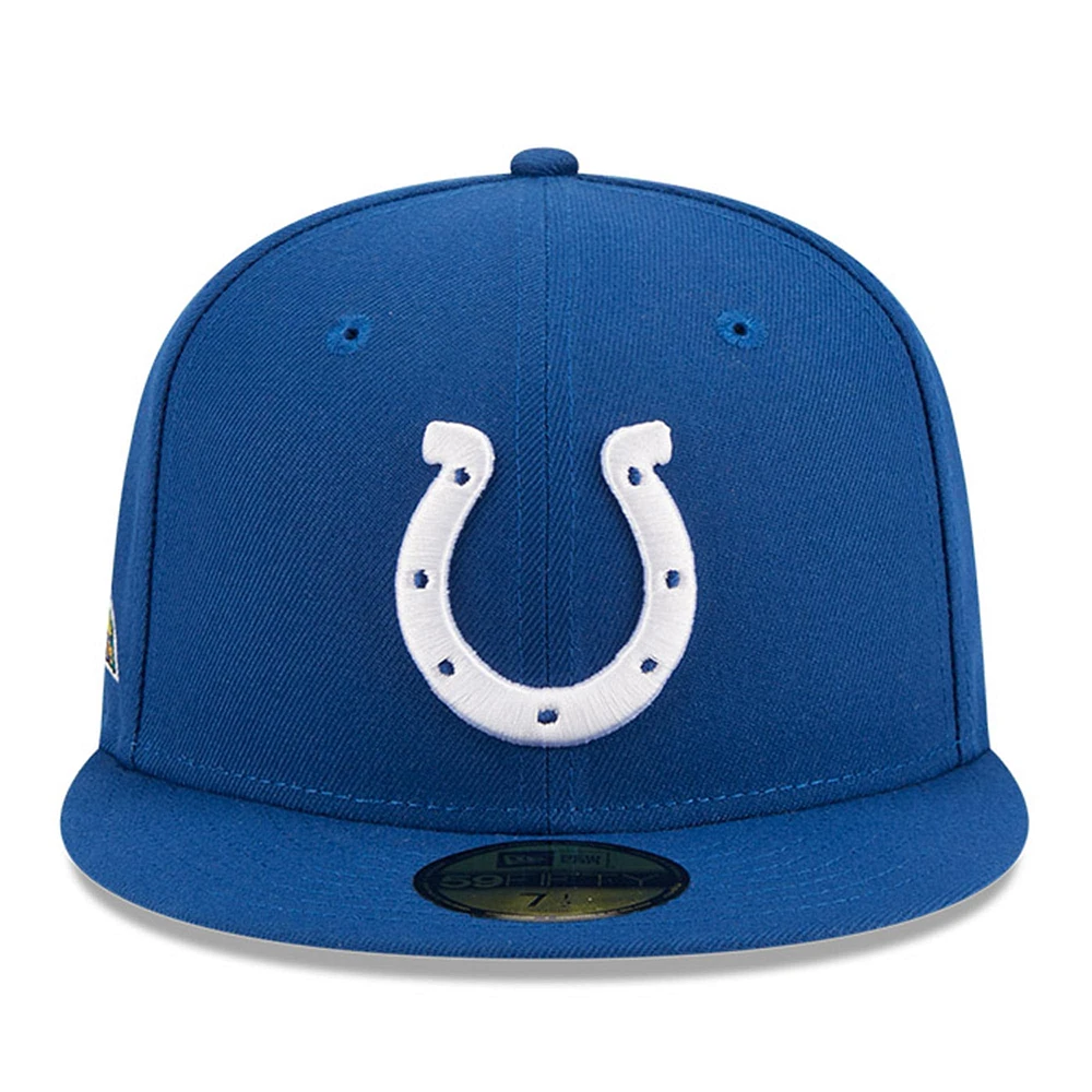 Men's New Era Royal Indianapolis Colts  Main Patch 59FIFTY Fitted Hat