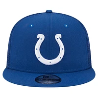 Casquette Snapback Main Trucker 9FIFTY Royal Indianapolis Colts de New Era pour homme