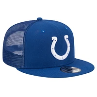 Casquette Snapback Main Trucker 9FIFTY Royal Indianapolis Colts de New Era pour homme