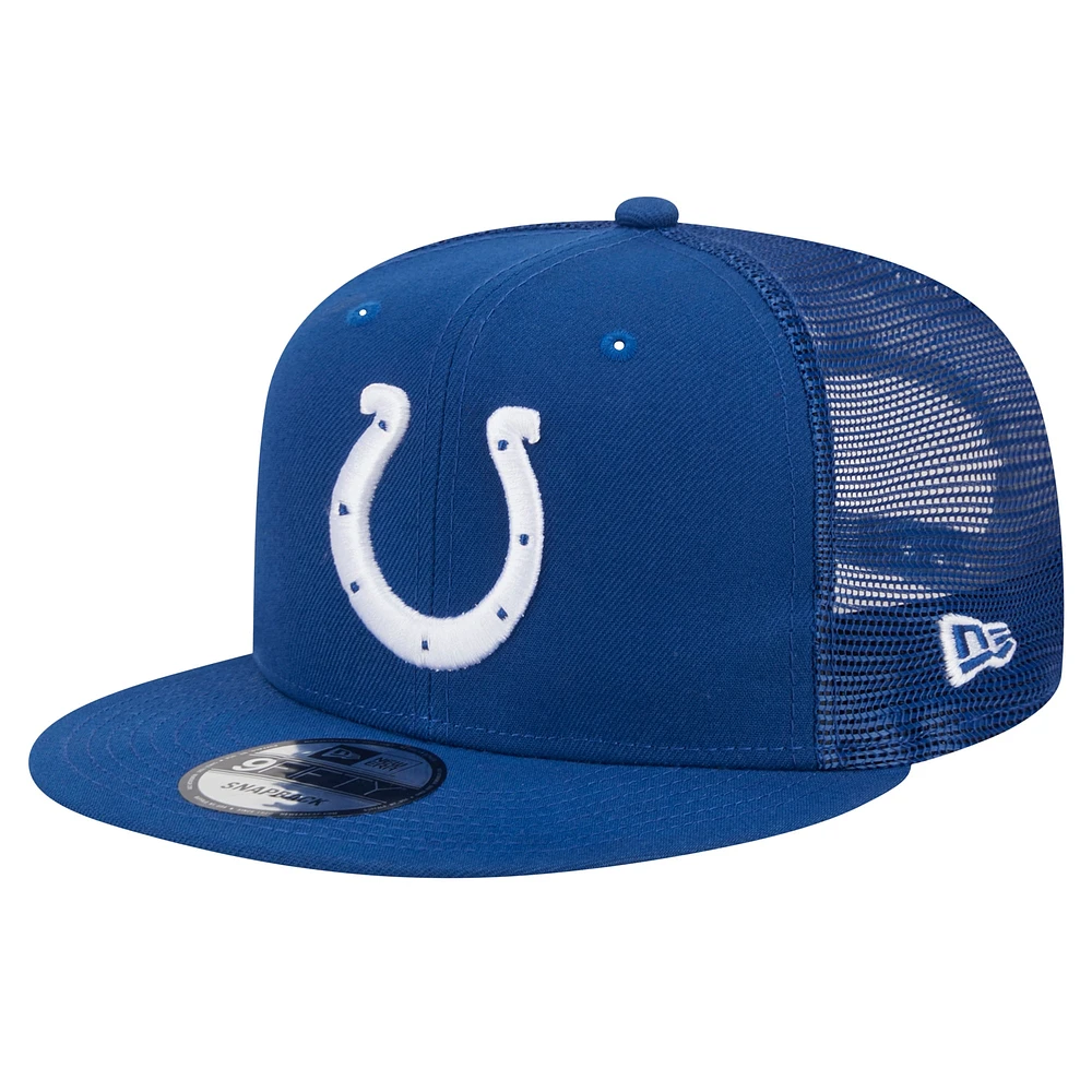 Casquette Snapback Main Trucker 9FIFTY Royal Indianapolis Colts de New Era pour homme