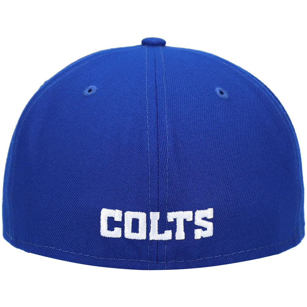 Casquette ajustée New Era Royal Indianapolis Colts Omaha 59FIFTY pour homme