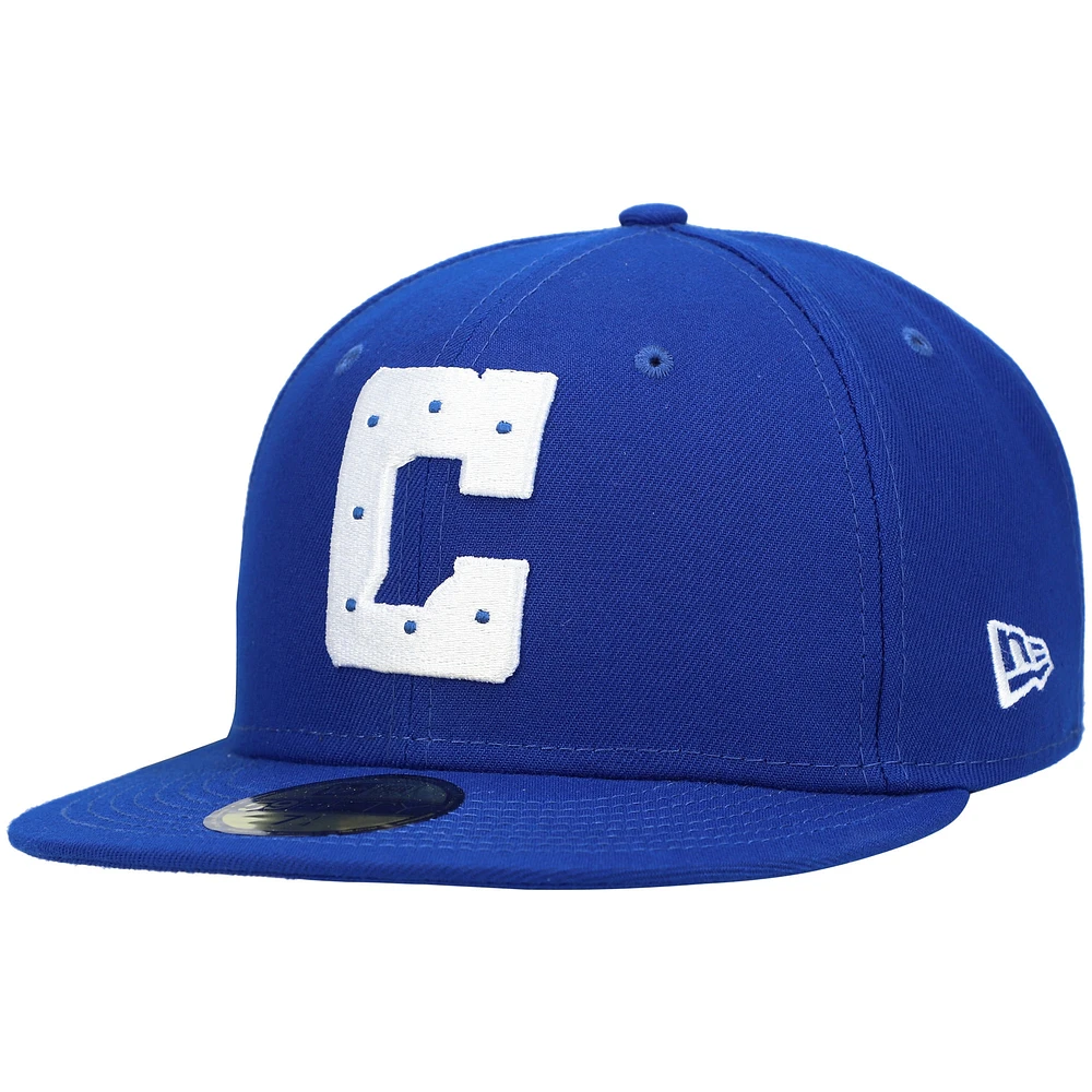 Casquette ajustée New Era Royal Indianapolis Colts Omaha 59FIFTY pour homme