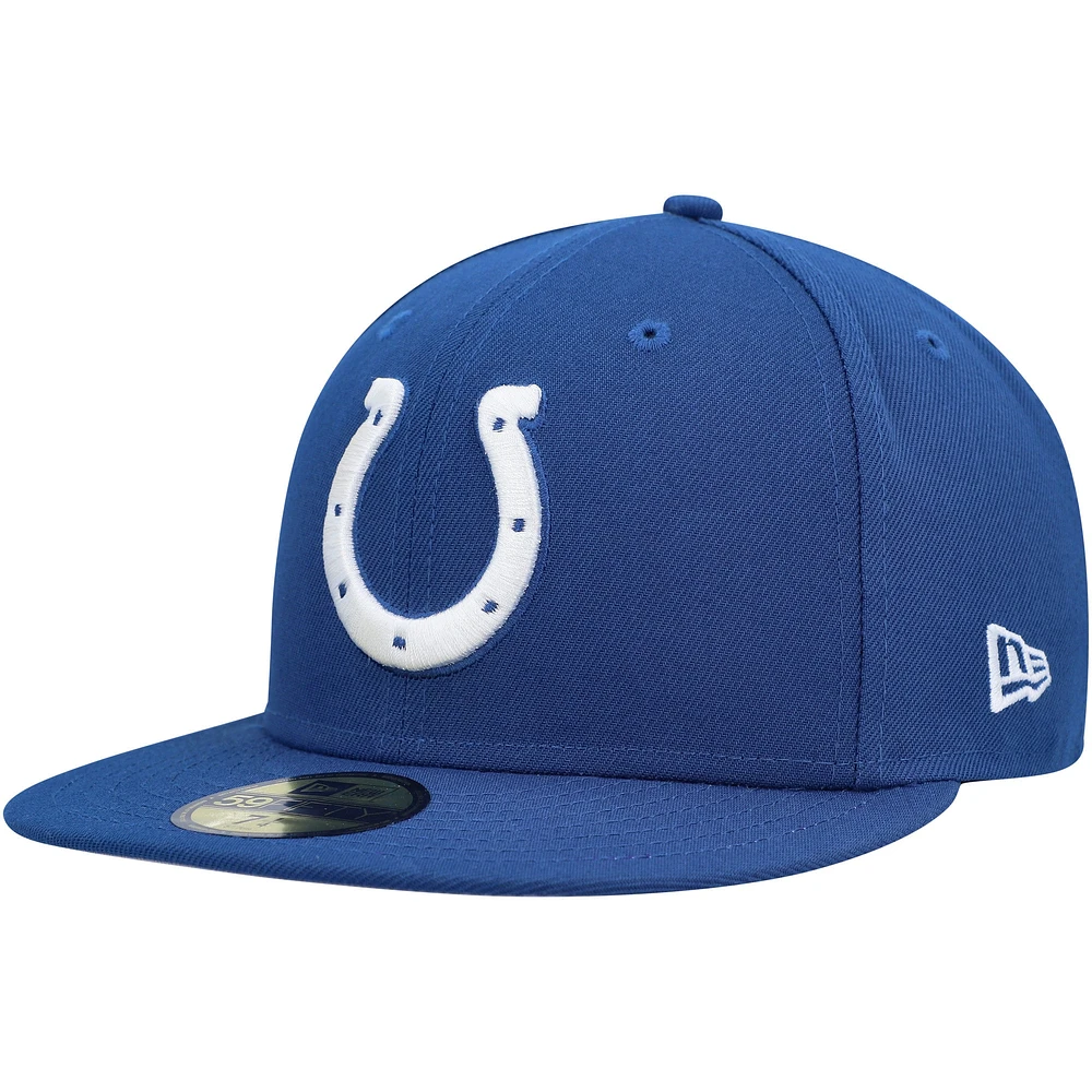 Men's New Era Royal Indianapolis Colts Team Basic 59FIFTY Fitted Hat