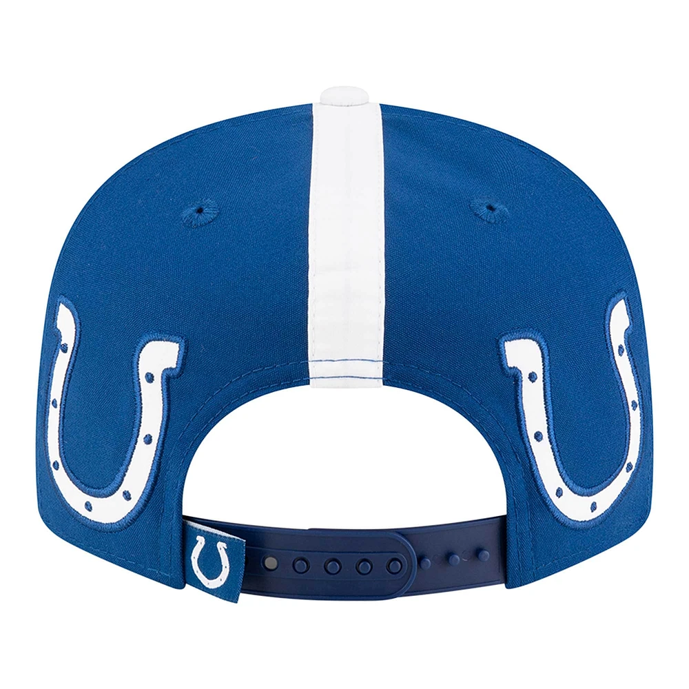 Men's New Era Royal Indianapolis Colts Throwback Helmet 9FIFTY Snapback Hat