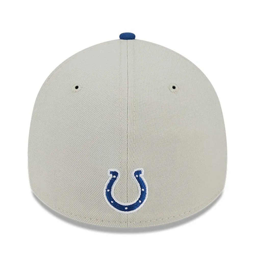 Casquette Flex New Era Stone/Royal Indianapolis Colts 2023 NFL Draft 39THIRTY pour homme