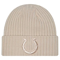 Bonnet tricoté à revers en coloris Stone Indianapolis Colts de New Era pour homme