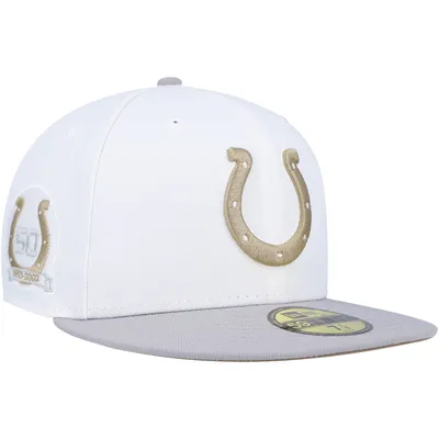 Men's New Era White/Gray Chicago Bears 100th Anniversary Gold