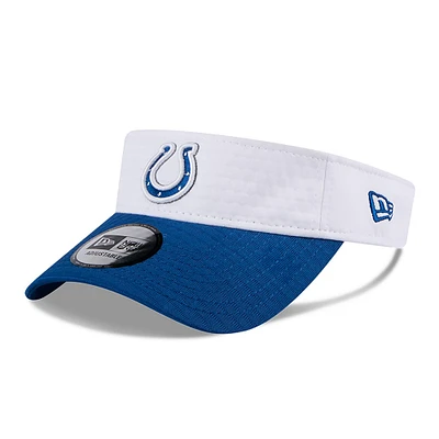 Visière réglable New Era pour homme, blanc/Royal Indianapolis Colts 2024 NFL Training Camp