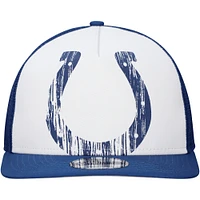 Men's New Era White/Royal Indianapolis Colts Distressed 9FIFTY A-Frame Snapback Hat