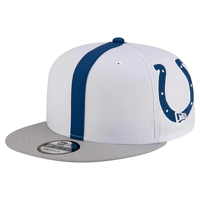 Men's New Era White Indianapolis Colts  Helmet 9FIFTY Snapback Hat